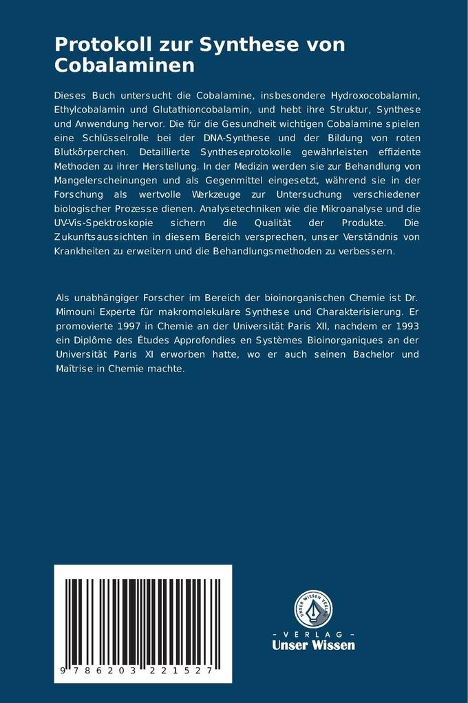 Weitere Ansicht: Protokoll zur Synthese von Cobalaminen | Abdelhafid Mimouni