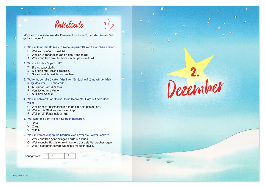 Weitere Ansicht: Die vier Superhelden lösen den Weihnachtsfall | Kristin Lückel