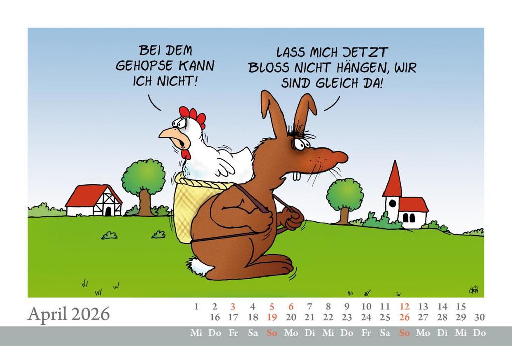 Weitere Ansicht: Uli Stein Tischkalender 2026: Monatskalender zum Aufstellen | Uli Stein