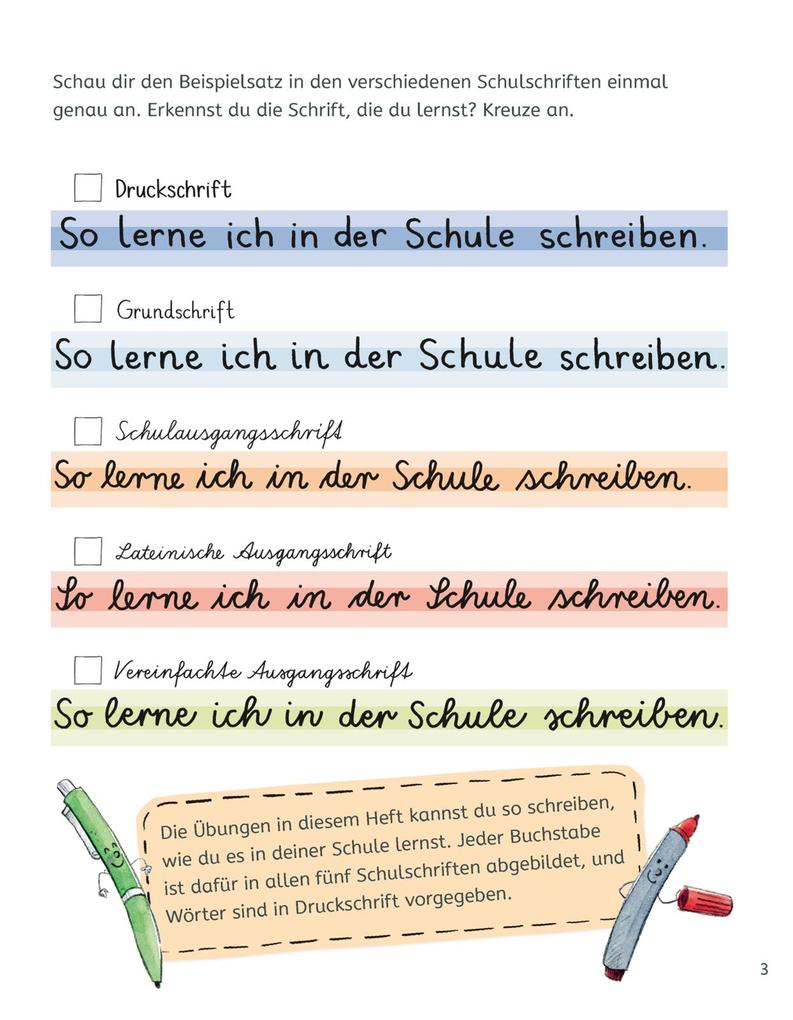 Weitere Ansicht: Schreibübungen für die 1. und 2. Klasse | Eva Odersky
