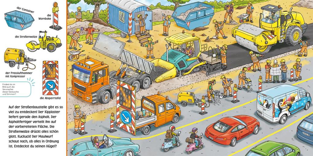 Weitere Ansicht: Hör mal (Soundbuch): Wimmelbuch: Baustelle | Enni Bollin