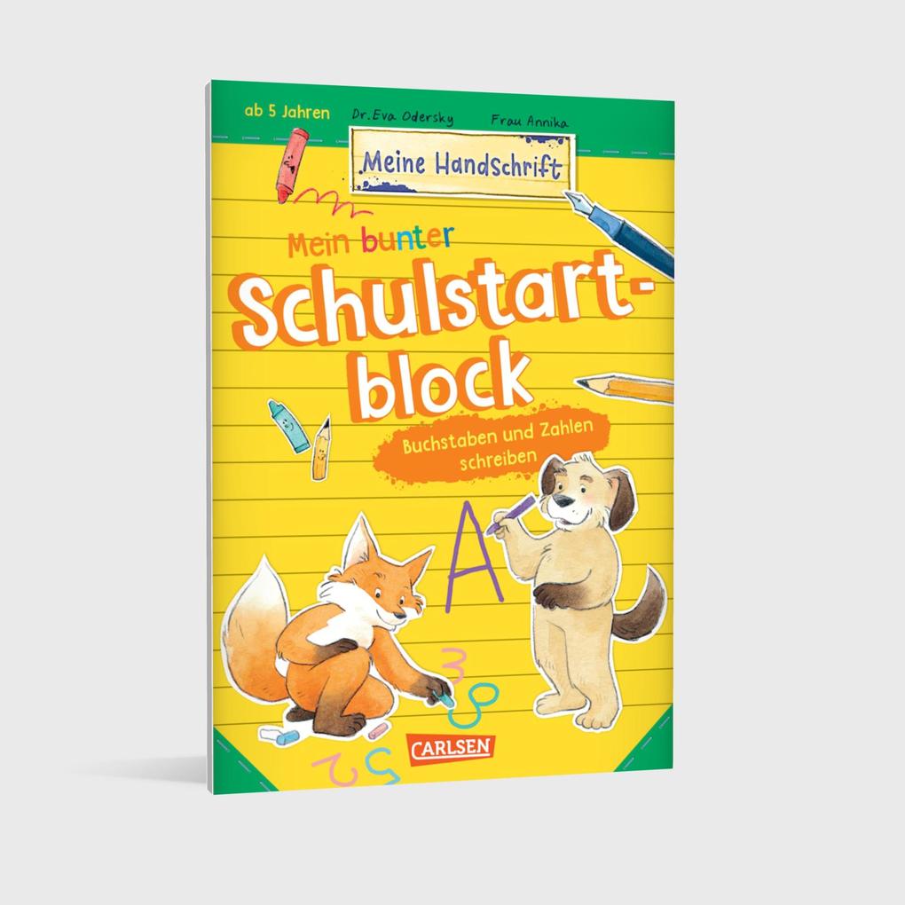 Weitere Ansicht: Mein bunter Schulstartblock: Buchstaben und Zahlen schreiben | Eva Odersky