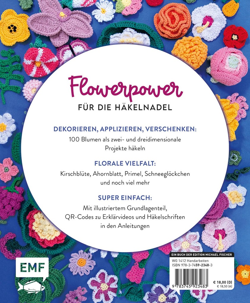 Weitere Ansicht: Mein bunter Häkelgarten - 100 wunderschöne Blumen und Blüten häkeln zum Dekorieren und Verschenken | Yvonne Rapp