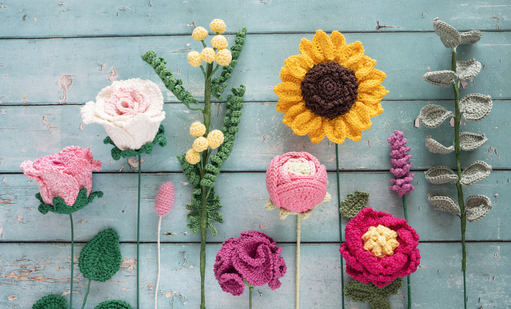 Weitere Ansicht: Mein bunter Häkelgarten - 100 wunderschöne Blumen und Blüten häkeln zum Dekorieren und Verschenken | Yvonne Rapp