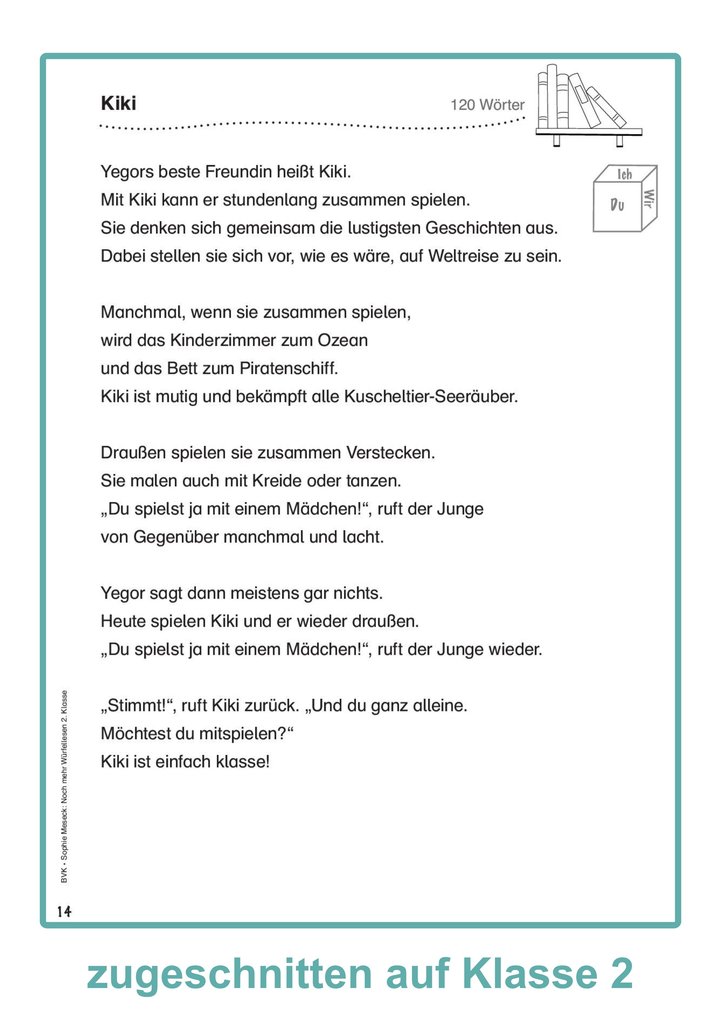 Weitere Ansicht: Noch mehr Würfellesen 2. Klasse | Sophie Meseck