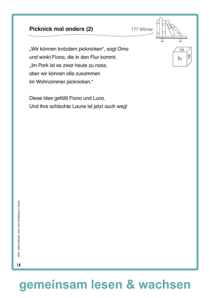 Weitere Ansicht: Noch mehr Würfellesen 2. Klasse | Sophie Meseck