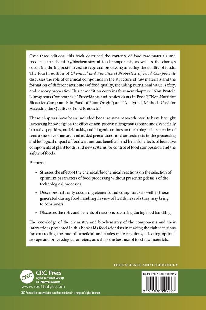 Weitere Ansicht: Chemical and Functional Properties of Food Components