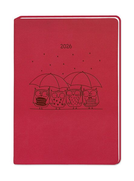 Produktbild: Terminplaner Lederlook 2026 Rot