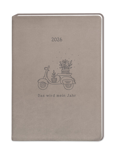 Produktbild: Terminplaner Lederlook 2026 Taupe