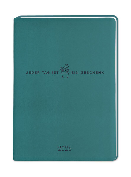 Produktbild: Terminplaner Lederlook 2026 Petrol
