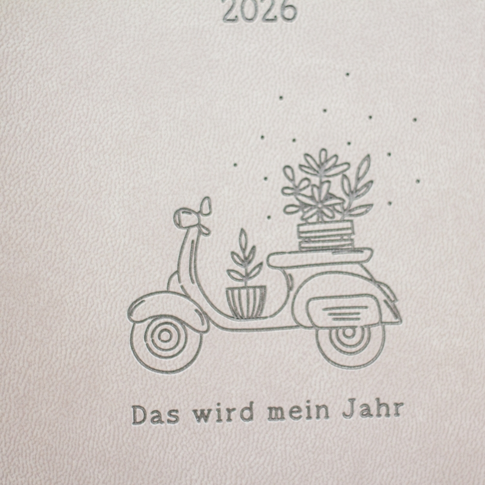 Weitere Ansicht: Terminplaner Lederlook 2026 Taupe