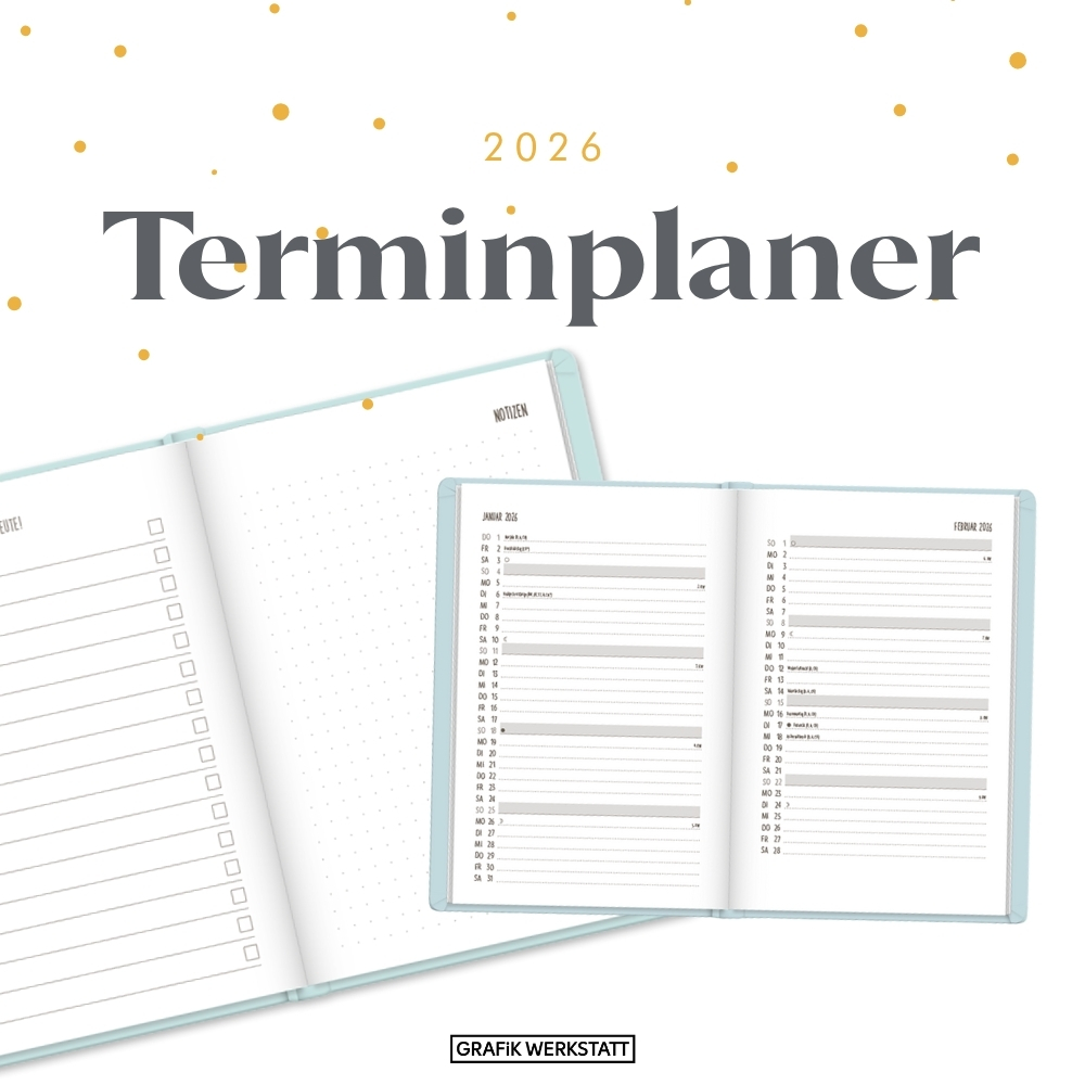 Weitere Ansicht: Terminplaner Lederlook 2026 Mint
