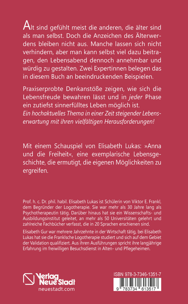 Weitere Ansicht: Trotzdem Ja zum Altsein sagen | Elisabeth Lukas, Elisabeth Gur