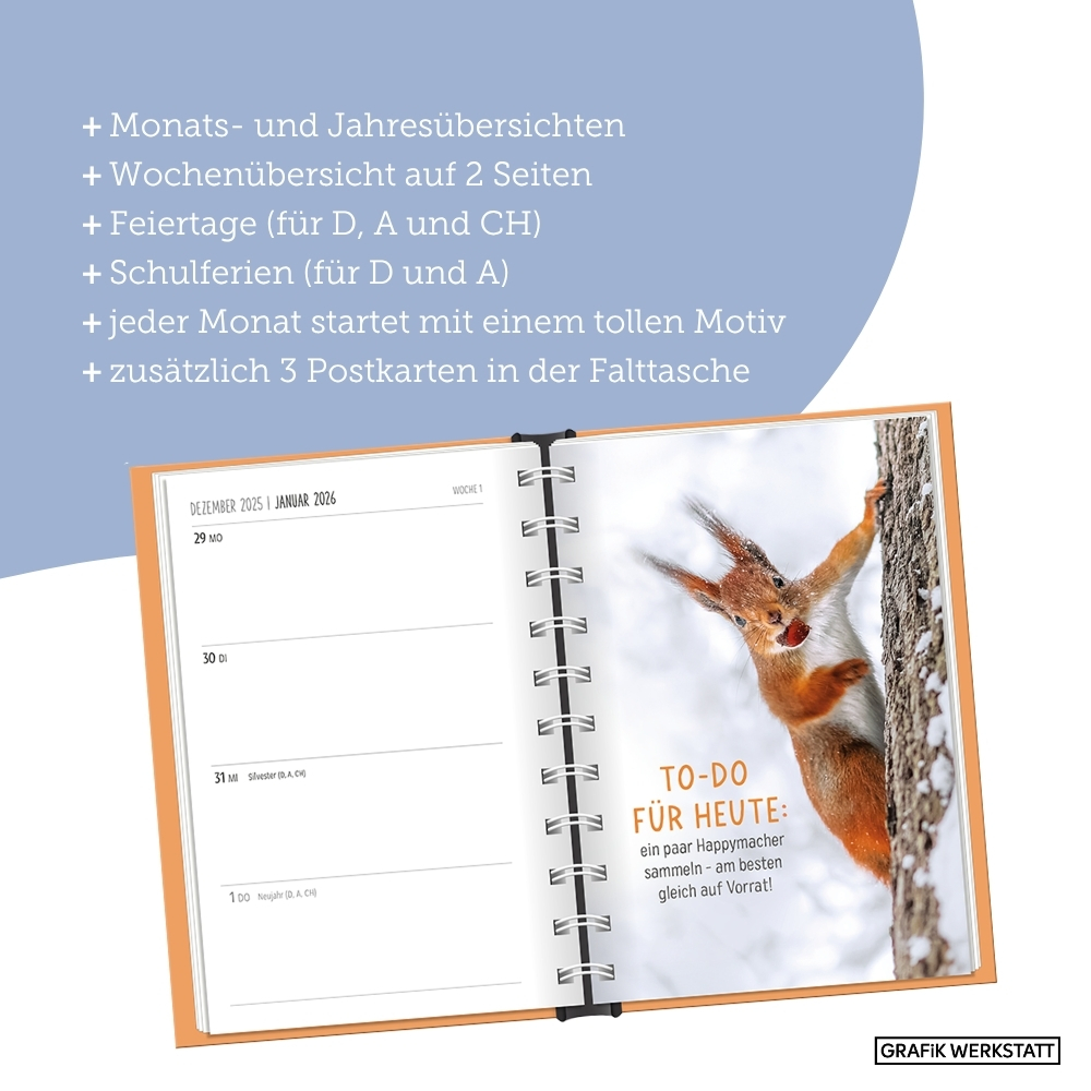 Weitere Ansicht: Terminplaner 2026 Happymacher