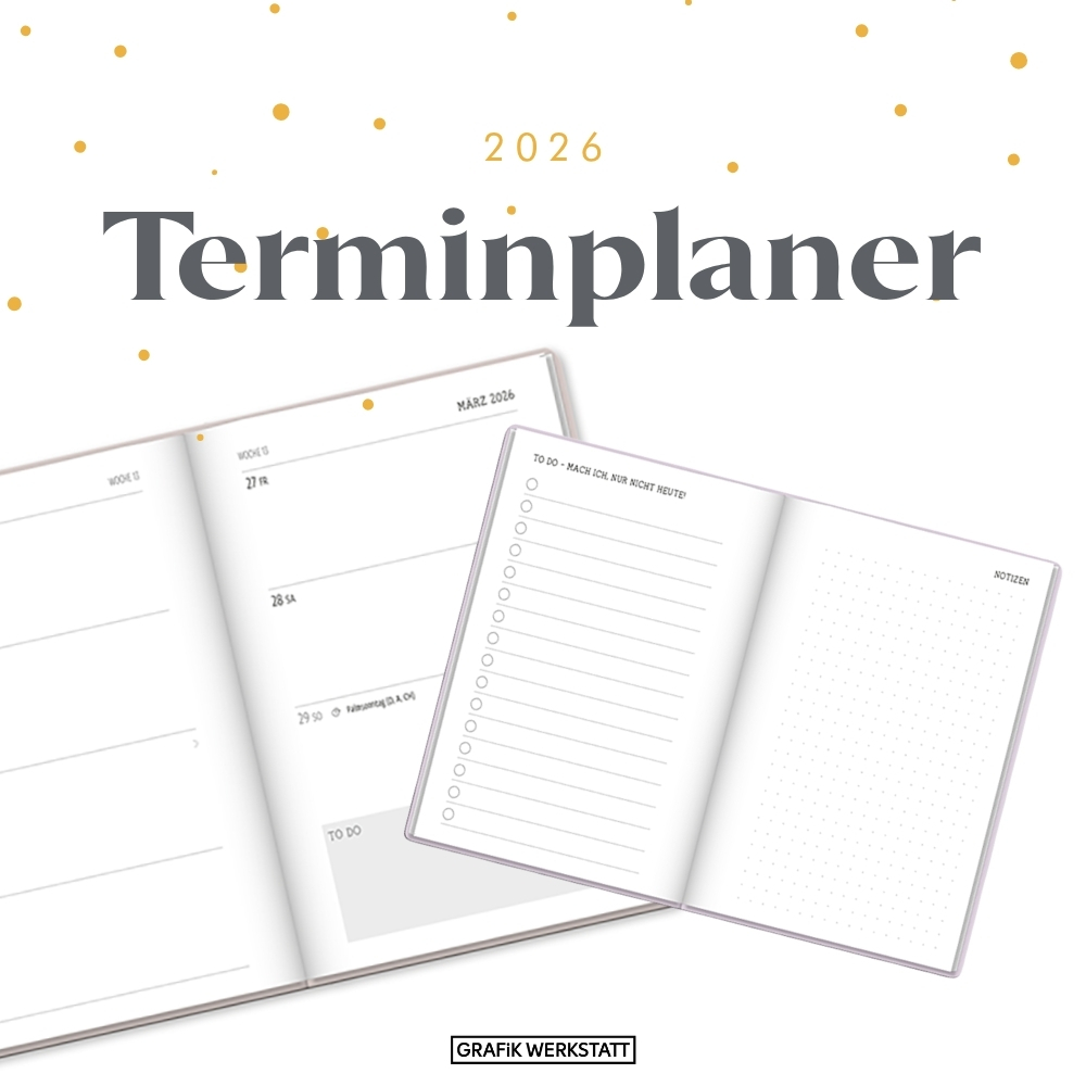 Weitere Ansicht: Terminplaner LetterArt 2026 wird wundervoll