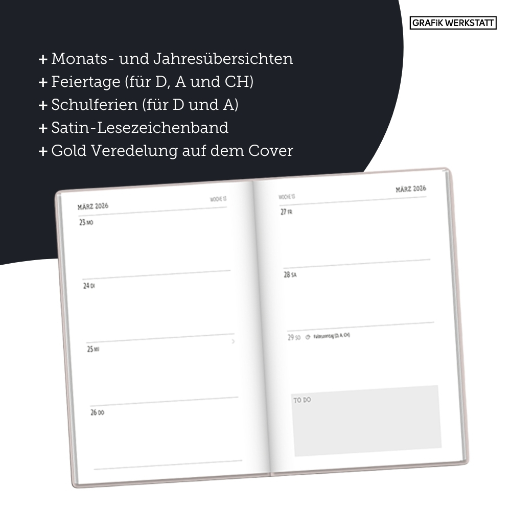 Weitere Ansicht: Terminplaner LetterArt 2026 Big Plans