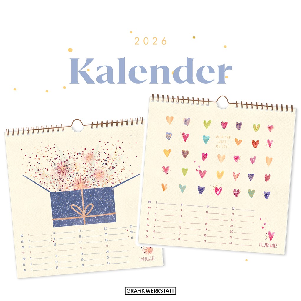 Weitere Ansicht: Wandkalender quadratisch 2026 Lieblingstage