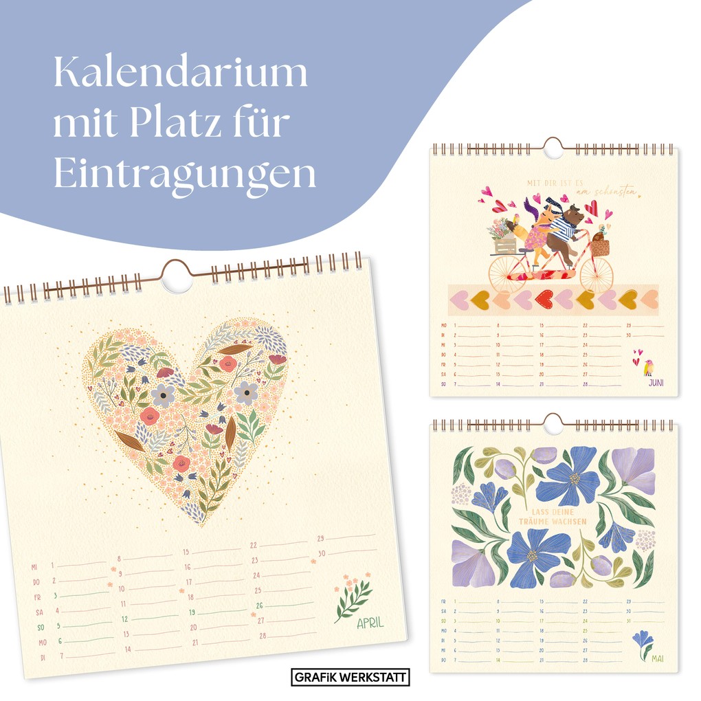 Weitere Ansicht: Wandkalender quadratisch 2026 Lieblingstage