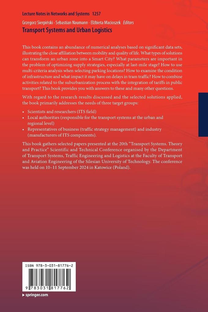 Weitere Ansicht: Transport Systems and Urban Logistics