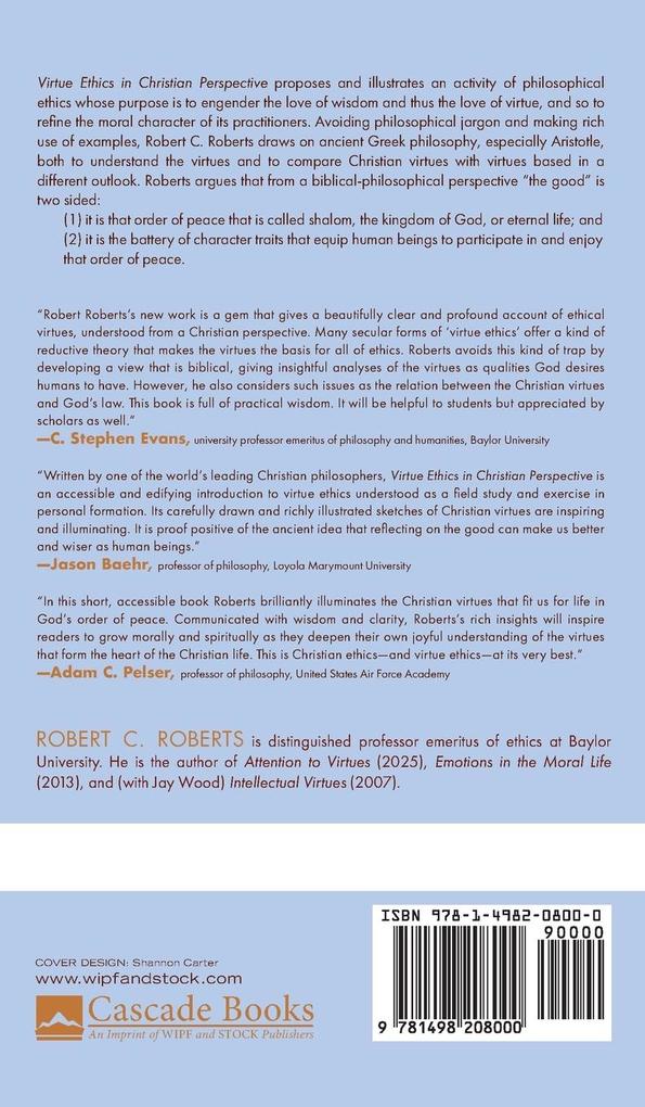 Weitere Ansicht: Virtue Ethics in Christian Perspective | Robert C. Roberts
