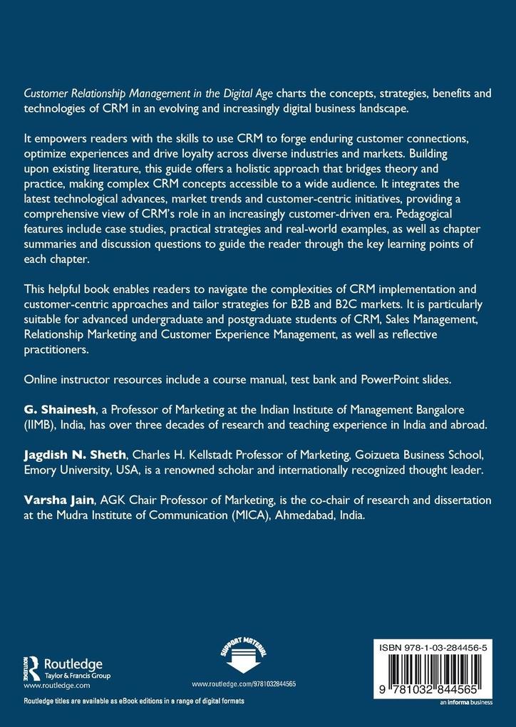 Weitere Ansicht: Customer Relationship Management in the Digital Age | G. Shainesh, Jagdish N. Sheth, Varsha Jain