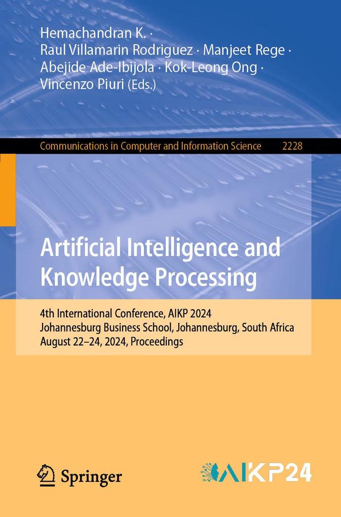 Produktbild: Artificial Intelligence and Knowledge Processing