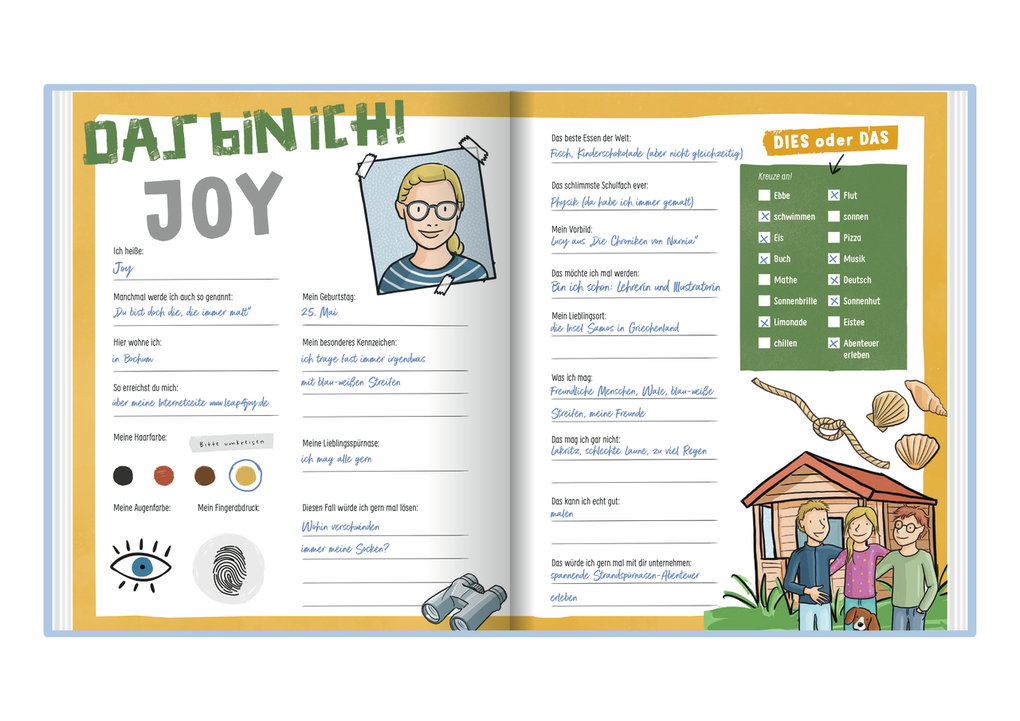 Weitere Ansicht: Die Strandspürnasen - Mein Freundschaftsbuch | Christina Herr