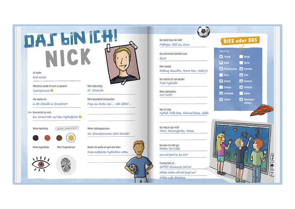 Weitere Ansicht: Die Strandspürnasen - Mein Freundschaftsbuch | Christina Herr