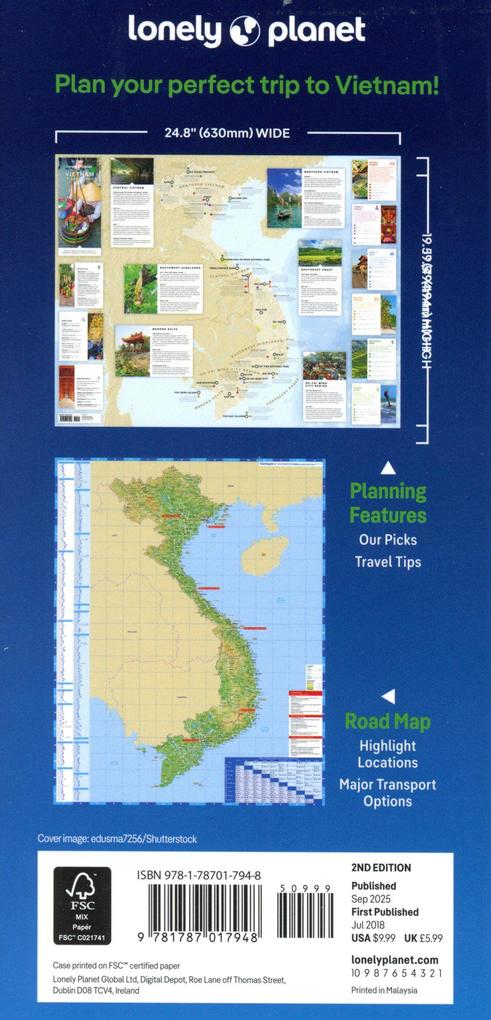 Weitere Ansicht: Lonely Planet Vietnam Planning Map