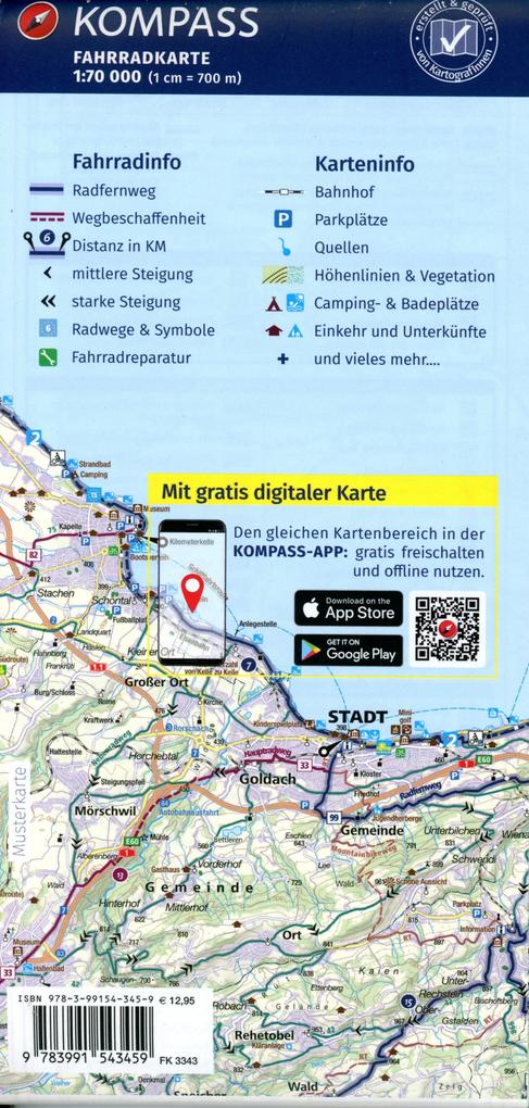 Weitere Ansicht: KOMPASS Fahrradkarte 3343 Nürnberg und Umgebung 1:70.000