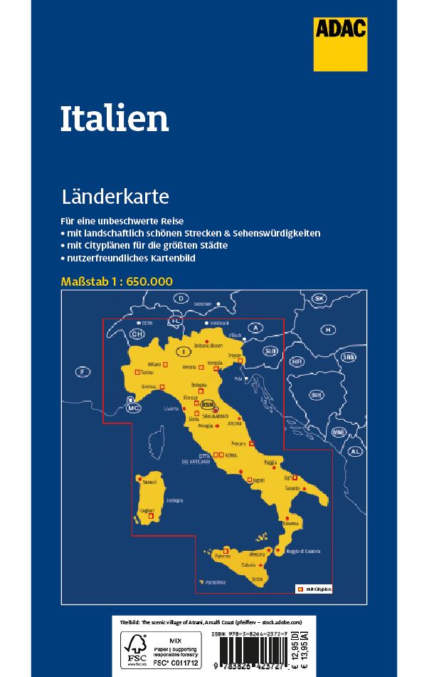 Weitere Ansicht: ADAC Länderkarte Italien 1:650.000