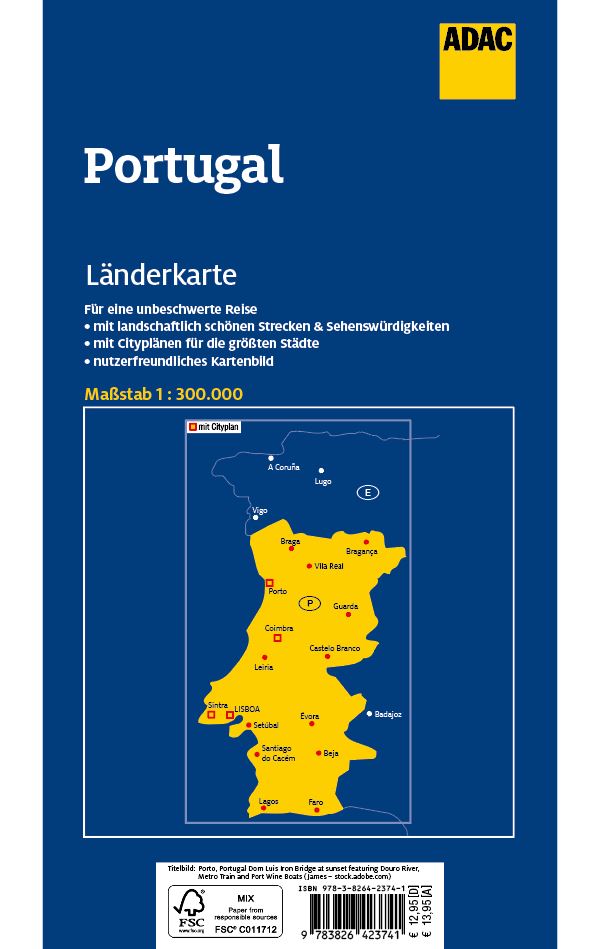 Weitere Ansicht: ADAC Länderkarte Portugal 1:300.000