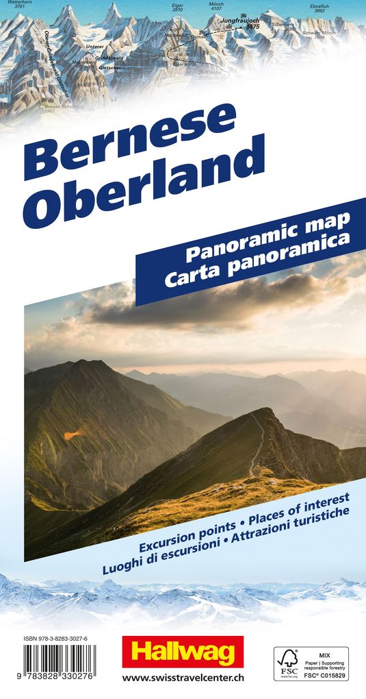 Weitere Ansicht: Hallwag Panoramakarte Berner Oberland