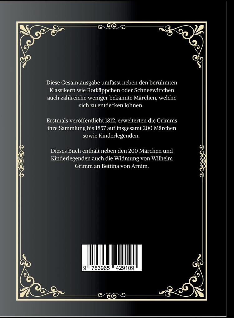 Weitere Ansicht: Grimms Märchen. Gesamtausgabe | Jacob Grimm, Wilhelm Grimm, Brüder Grimm