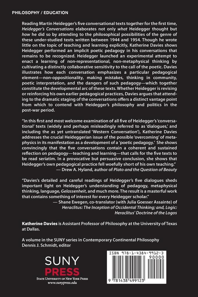 Weitere Ansicht: Heidegger's Conversations | Katherine Davies