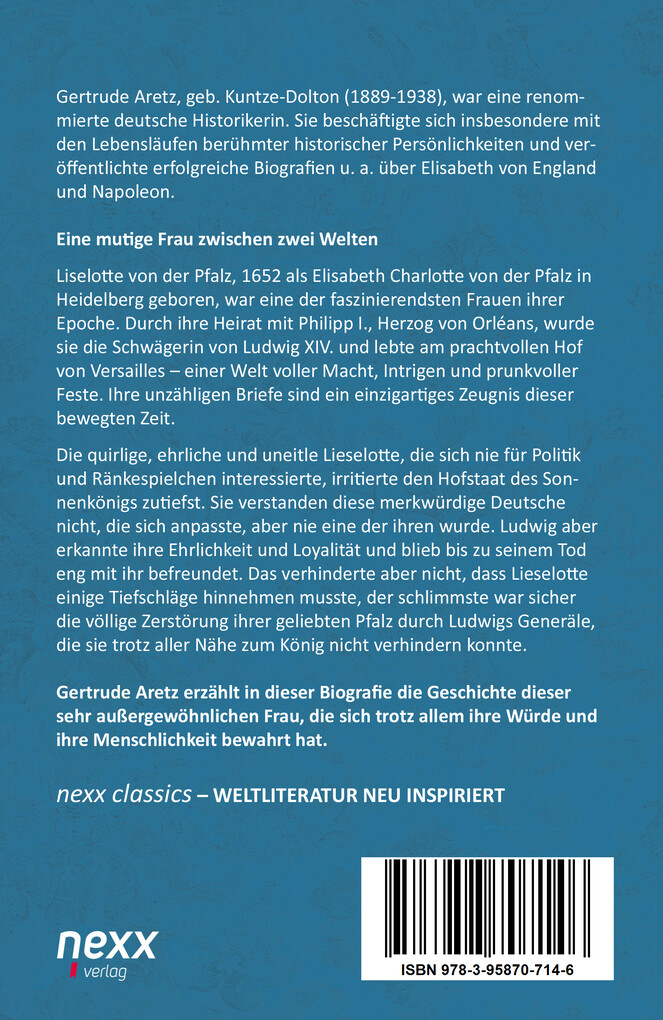 Weitere Ansicht: Lieselotte von der Pfalz | Gertrude Aretz