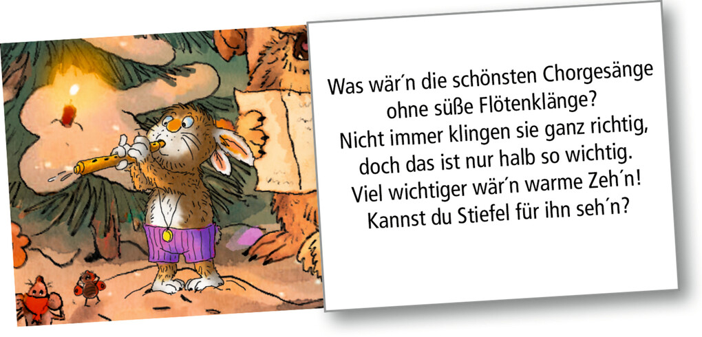 Weitere Ansicht: Wand-Adventskalender - Tierischer Chor im Winterwald
