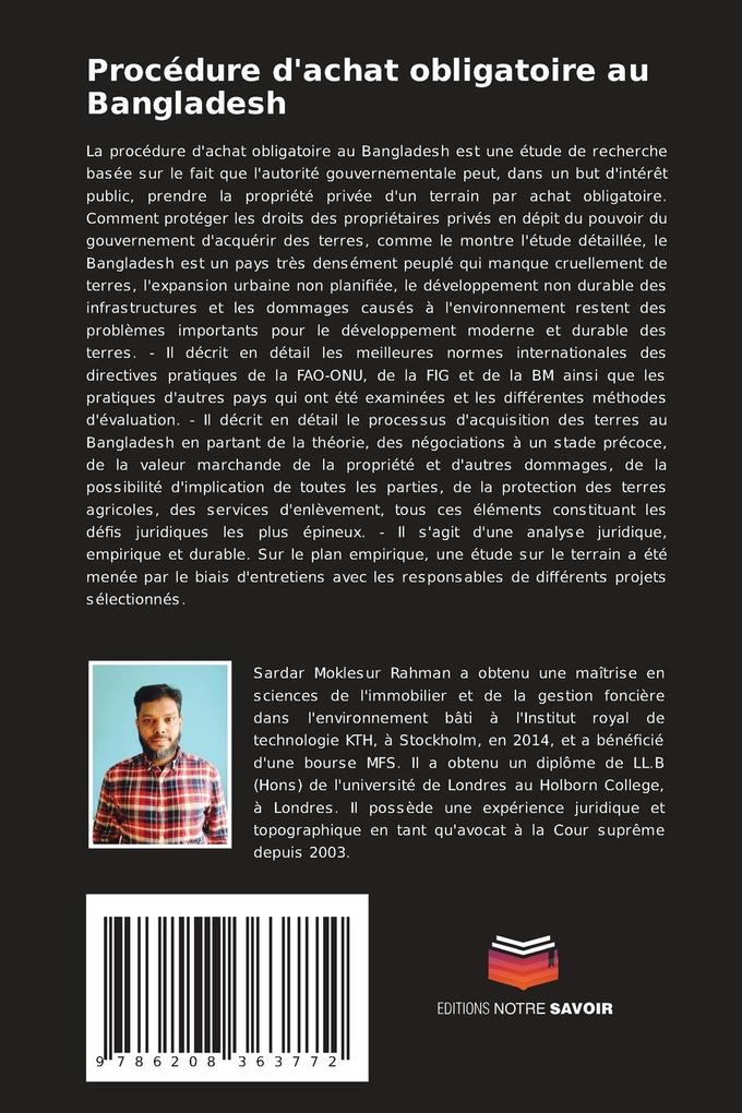 Weitere Ansicht: Procédure d'achat obligatoire au Bangladesh | Sardar Moklesur Rahman