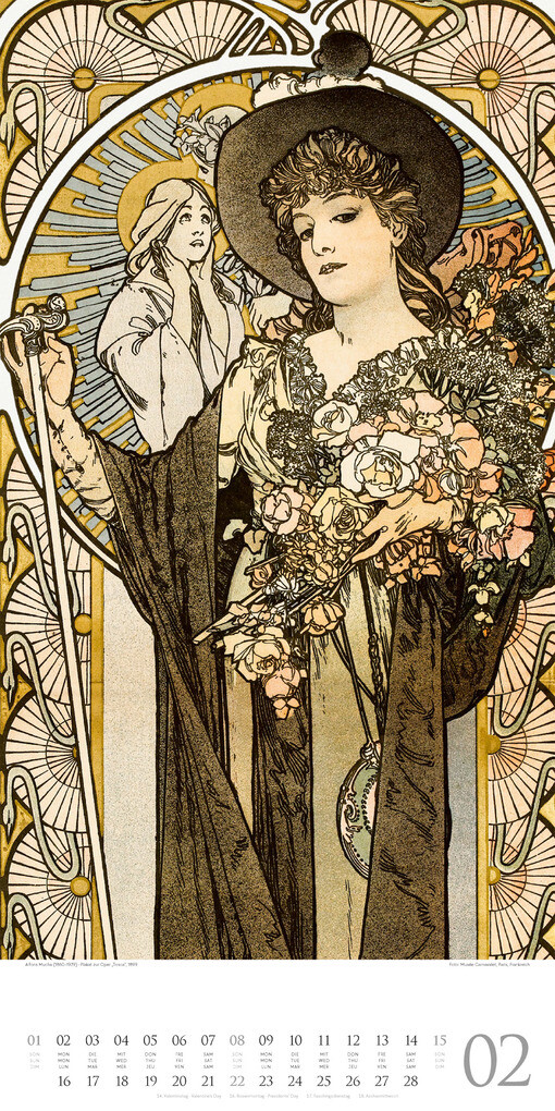 Weitere Ansicht: Alfons Mucha Kalender 2026 | Alfons Mucha, Ackermann Kunstverlag GmbH