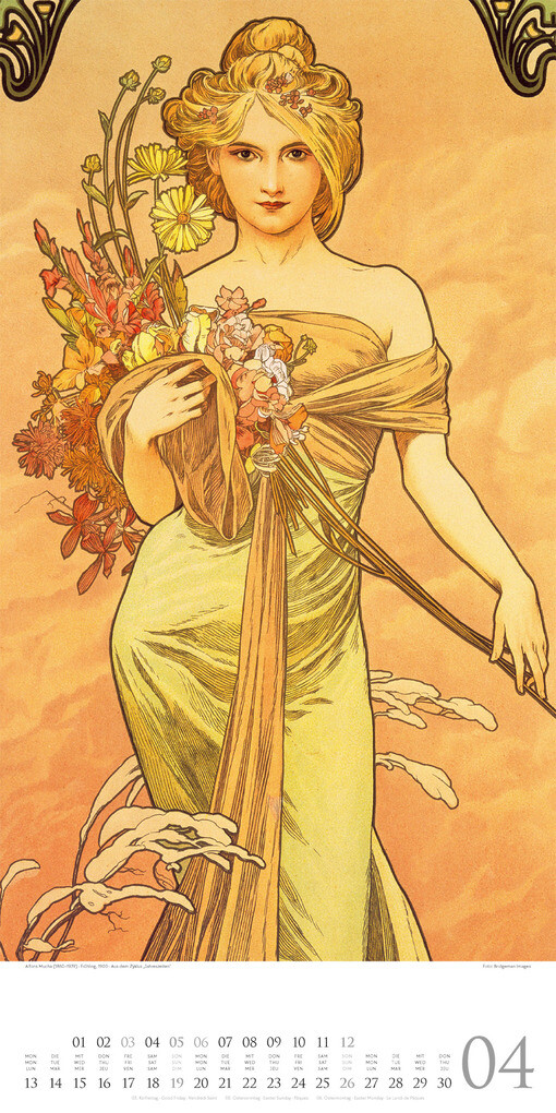 Weitere Ansicht: Alfons Mucha Kalender 2026 | Alfons Mucha, Ackermann Kunstverlag GmbH
