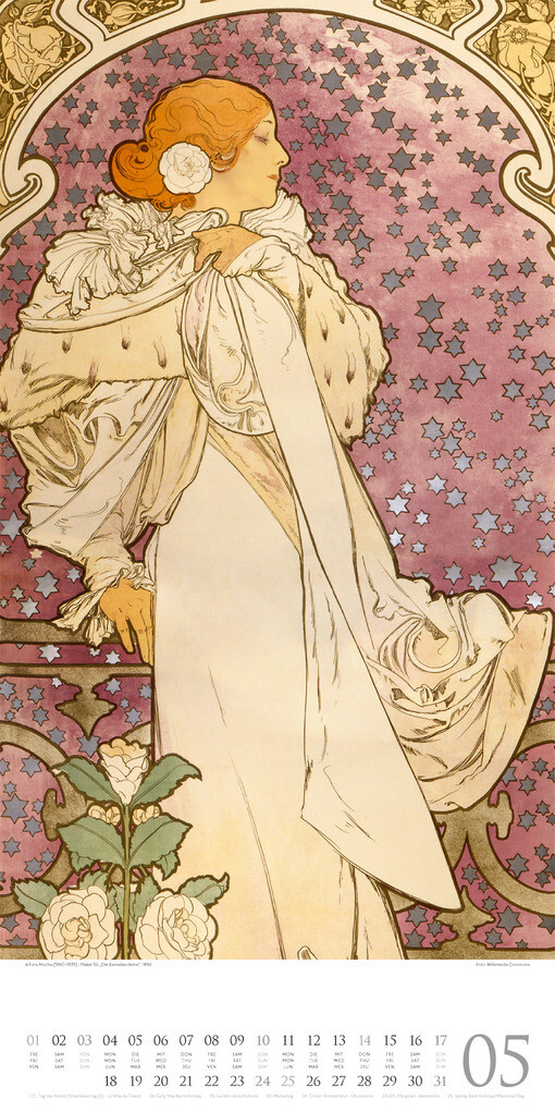 Weitere Ansicht: Alfons Mucha Kalender 2026 | Alfons Mucha, Ackermann Kunstverlag GmbH
