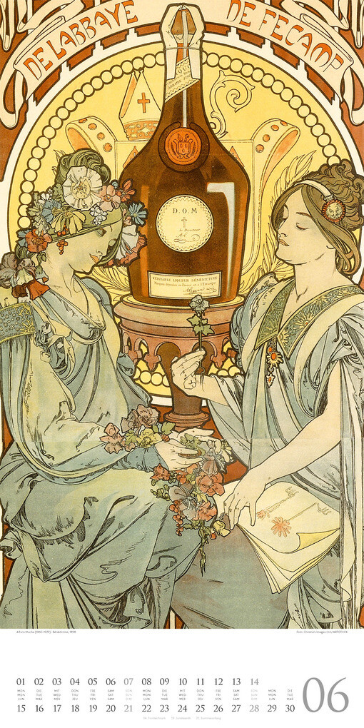 Weitere Ansicht: Alfons Mucha Kalender 2026 | Alfons Mucha, Ackermann Kunstverlag GmbH