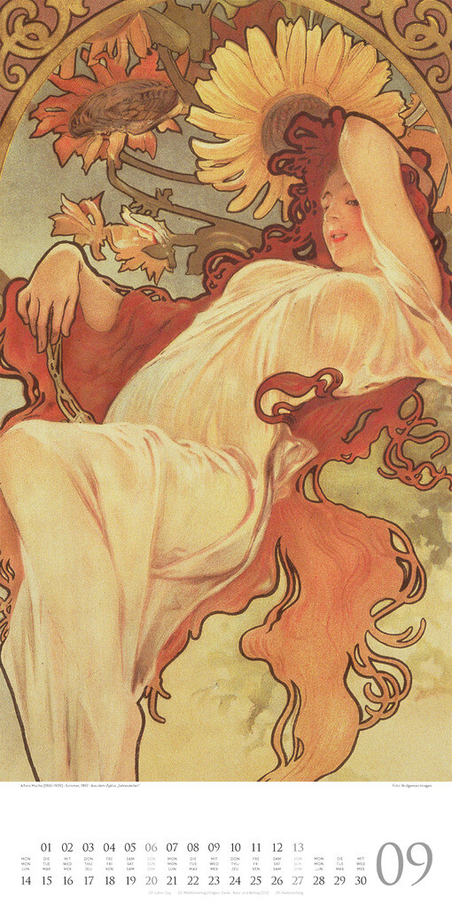 Weitere Ansicht: Alfons Mucha Kalender 2026 | Alfons Mucha, Ackermann Kunstverlag GmbH