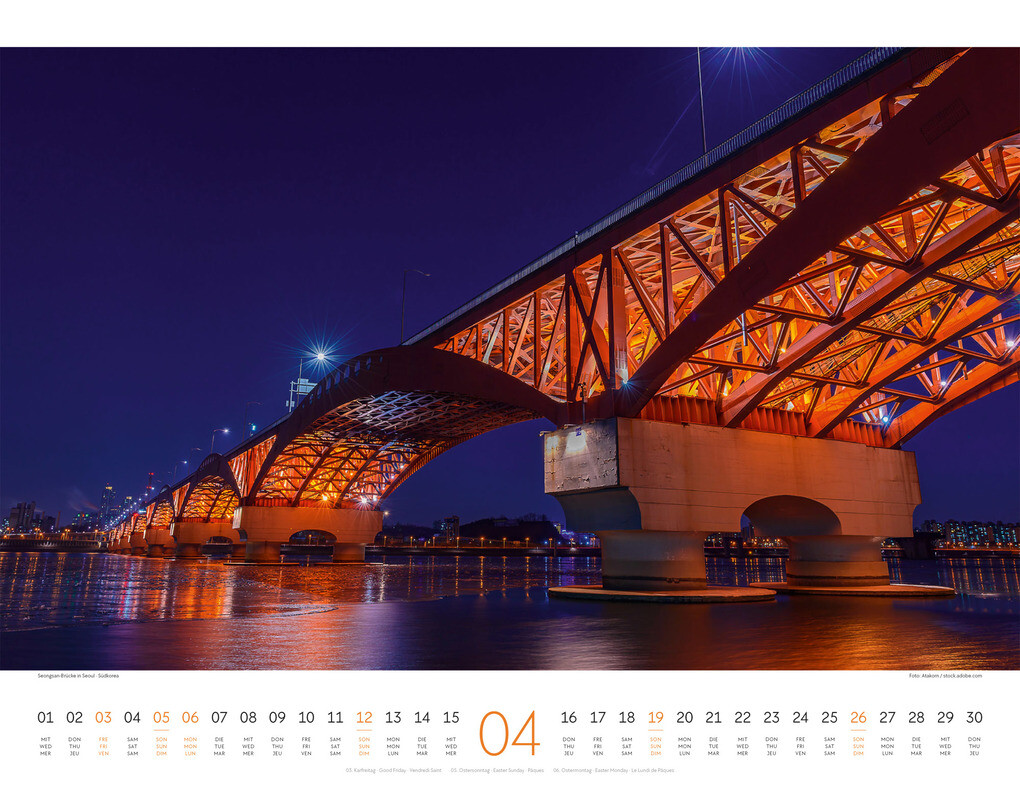 Weitere Ansicht: Brücken Kalender 2026 | Ackermann Kunstverlag GmbH