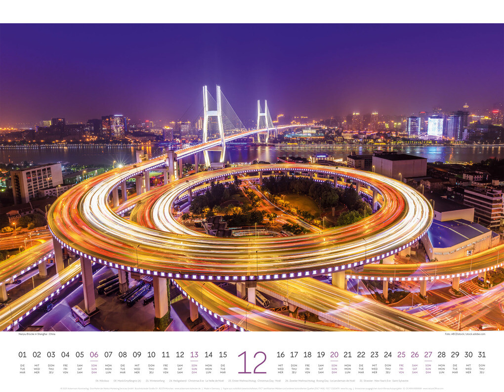 Weitere Ansicht: Brücken Kalender 2026 | Ackermann Kunstverlag GmbH