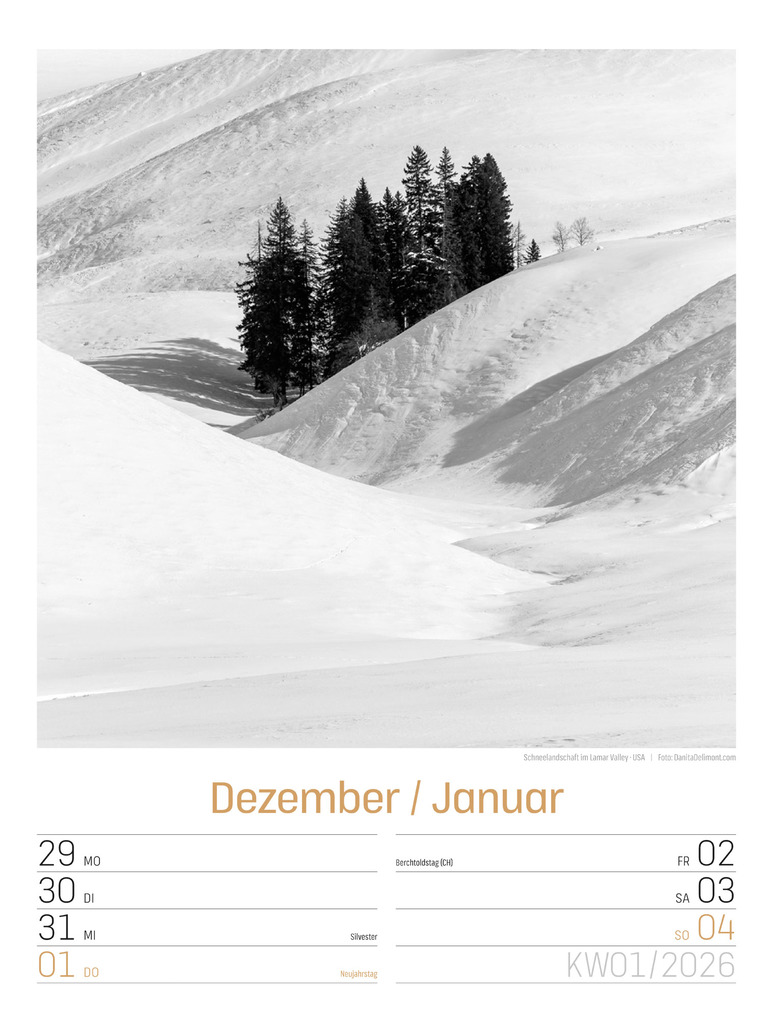 Weitere Ansicht: Silent Nature Wochenplaner Kalender 2026 | Ackermann Kunstverlag GmbH