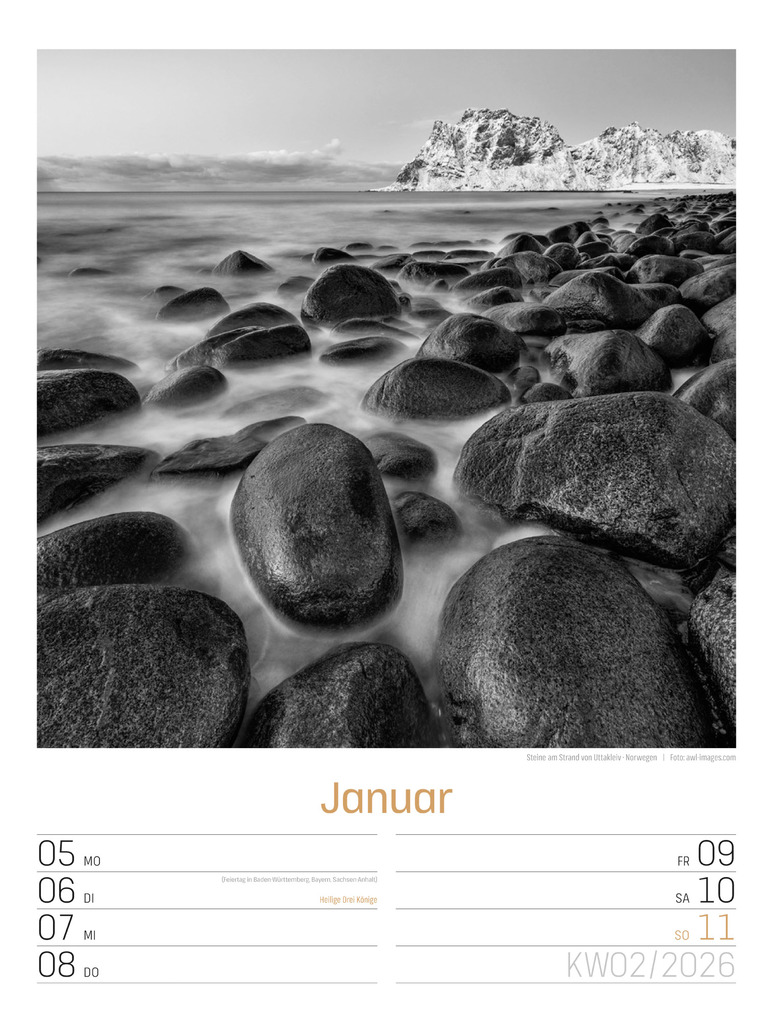 Weitere Ansicht: Silent Nature Wochenplaner Kalender 2026 | Ackermann Kunstverlag GmbH