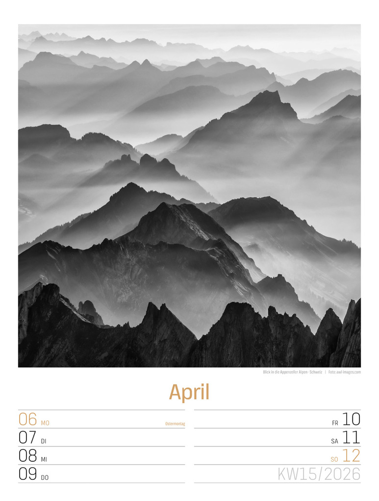 Weitere Ansicht: Silent Nature Wochenplaner Kalender 2026 | Ackermann Kunstverlag GmbH