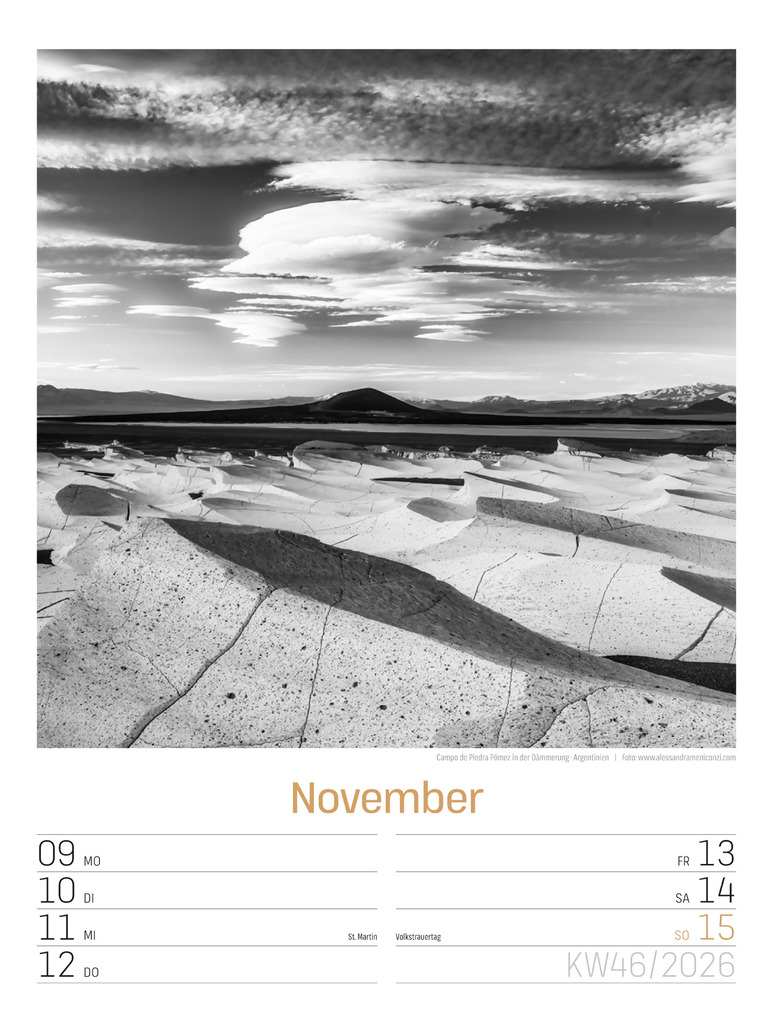 Weitere Ansicht: Silent Nature Wochenplaner Kalender 2026 | Ackermann Kunstverlag GmbH