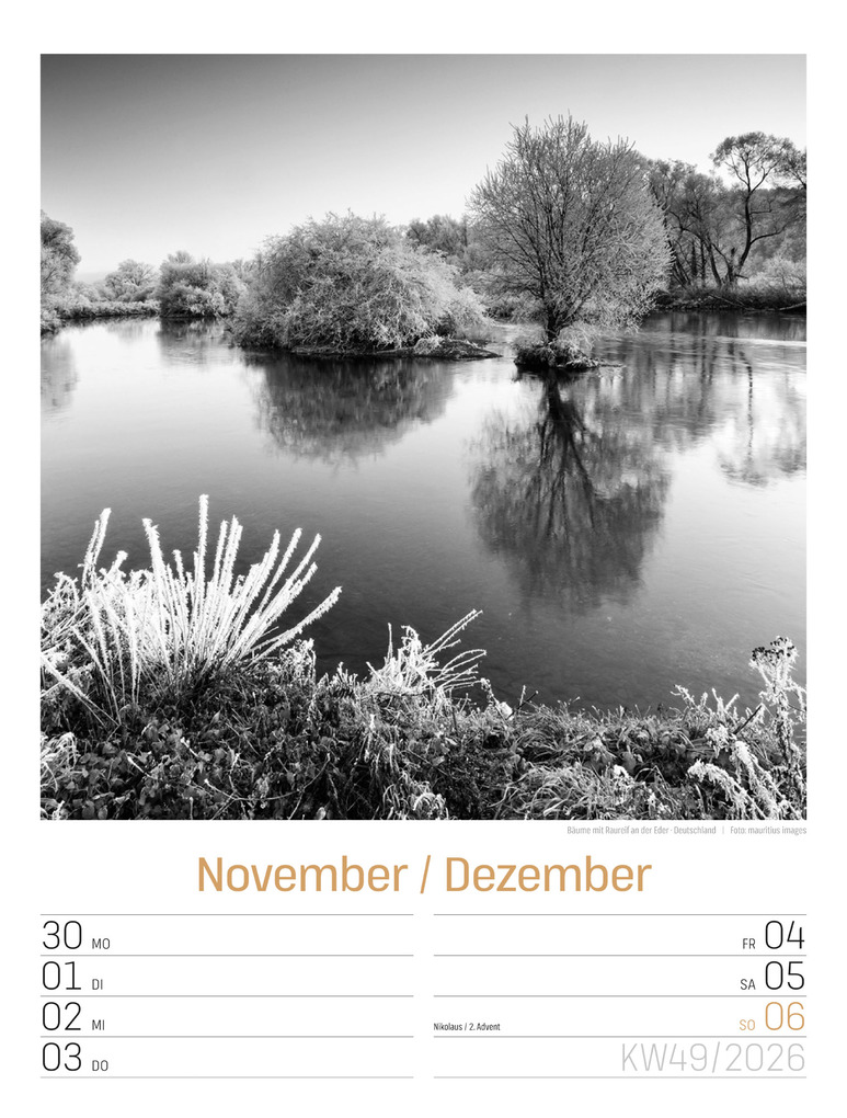 Weitere Ansicht: Silent Nature Wochenplaner Kalender 2026 | Ackermann Kunstverlag GmbH